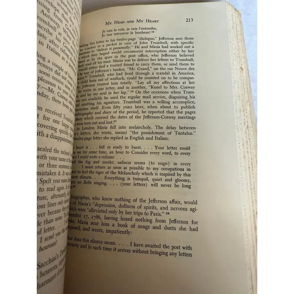Thomas Jefferson An Intimate History - Fawn Brodie First Edition 1974 Hardcover